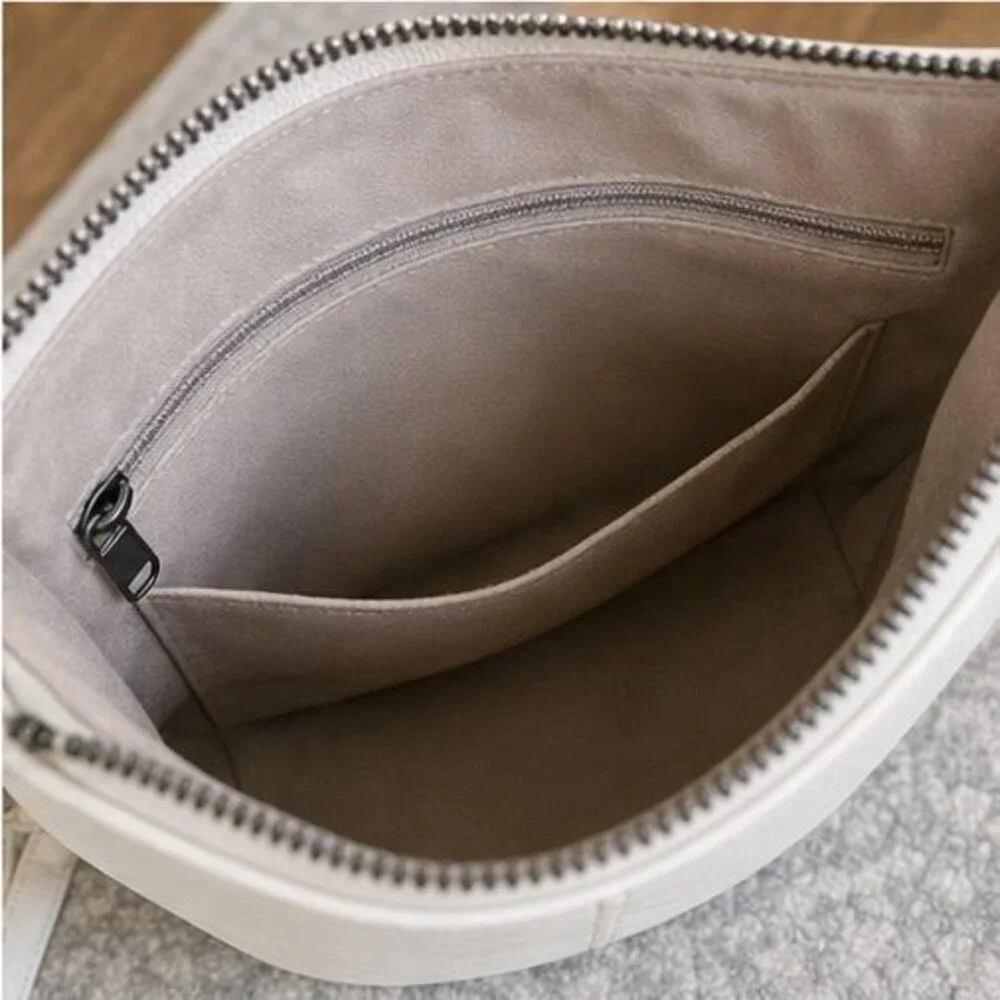 Cognac Pebbled Crossbody Bag